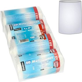 STARPAK Müllbeutel 35,0 l transparent 14,0 µm, 4x 50 St.