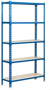 Thumbnail - Simonrack Schwerlastregal SIMONCLICK MEGAPLUS 5 8425437076954 blau, weiß 120,0 x 50,0 x 200,0 cm