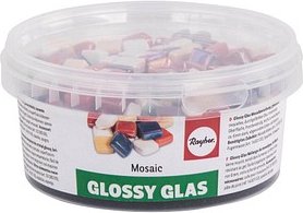 Rayher Mosaiksteine mehrfarbig Glossy Glas bunt, 1 Pack