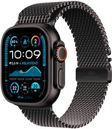 Apple Watch Ultra 2 49 mm (GPS + Cellular) Milanaise Armband M schwarz