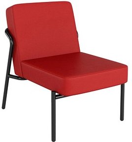 medso powered by PAPERFLOW Sessel MEDSO S rot schwarz Kunstleder, 1 St.