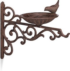 relaxdays Vogeltränke Wandmontage braun 28,0 x 14,0 x 24,0 cm