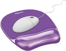 Fellowes Mousepad mit Handgelenkauflage Crystals Gel violett