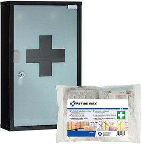 FIRST AID ONLY® Medizinschrank DIN 13169 schwarz