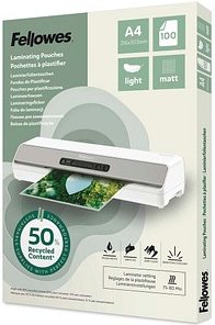 Fellowes Laminierfolien matt für A4 75-80 micron, 100 St.