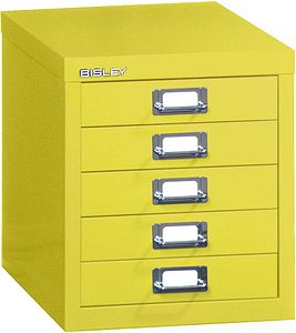 BISLEY MultiDrawer™ L125 Schubladenschrank gelb 5 Schubladen 27,9 x 38,0 x 32,5 cm, 1 St.