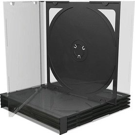 MediaRange 2er CD-/DVD-Hüllen Jewel Cases schwarz, 5 St.