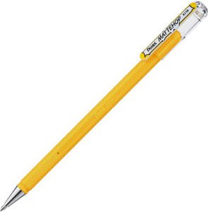Pentel Mattehop Gelschreiber 0,5 mm, Schreibfarbe: gelb, 1 St.