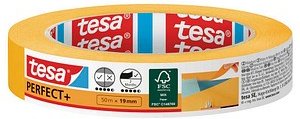 Thumbnail - tesa Perfect+ Malerband, 50 m × 19 mm – saubere Farbkanten, reißfest, rückstandsfrei, für Innen