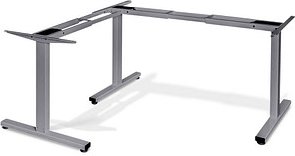 LMG elektrisch höhenverstellbares Schreibtischgestell silber ohne Tischplatte, T-Fuß-Gestell silber 100,0 - 180,0 x 57,5...