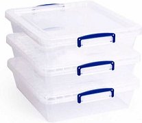 Really Useful Box Aufbewahrungsboxen 3x 10,5 l transparent 38,3 x 46,0 x 11,3 cm, 3 St.