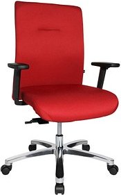 Thumbnail - Topstar XXL Bürostuhl Big Star 10, BT190T W51 Stoff rot, Gestell alu