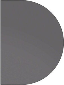 HAMMERBACHER Anbautisch höhenverstellbar LA60 grafit, weiß halbrund 60,0 x 80,0 x 65,5 - 82,5 cm