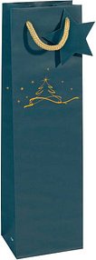 5 SIGEL Geschenktüten für Flaschen Christmas tree Motiv 10,0 x 35,0 cm
