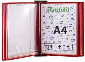 Thumbnail - tarifold Wand-Sichttafelsystem 414263 DIN A4 rot mit 10 St. Sichttafeln, 1 St.