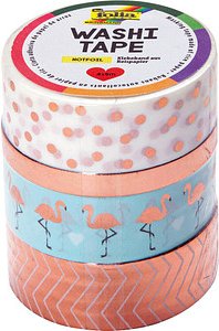 folia Washi Tape HOTFOIL Deko-Klebeband matt 15,0 mm x 5,0 m 4 Rollen
