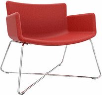 fm Sessel LODUS rot chrom Stoff, 1 St.