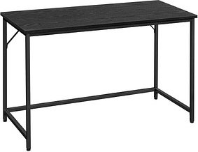 VASAGLE Schreibtisch schwarz rechteckig, 4-Fuß-Gestell schwarz 120,0 x 60,0 cm