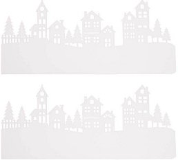 Rayher Papier-Silhouetten weiß Bergdorf