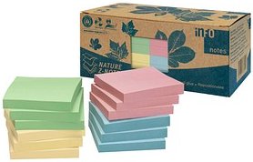Thumbnail - inFO Recycling Haftnotizen 5644-88BOX farbsortiert, 12 Blöcke