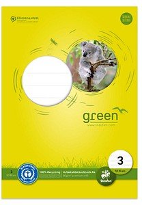Staufen® Arbeitsblock green DIN A4 liniert Lineatur 3, 1 St.