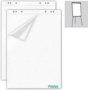 Printus Flipchart-Papier blanko 67,5 x 98,0 cm, 20 Blatt, 2 Blöcke