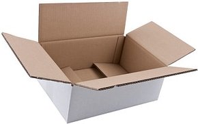 20 Nestler Wellpapp-Faltkartons 2-wellig weiß 36,3 x 26,3 x 14,8 cm Außenmaß