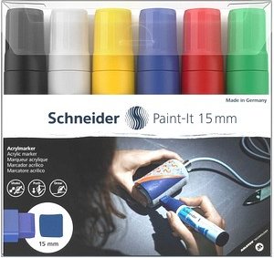 Thumbnail - Schneider Paint-It 330 V1 Acrylstifte farbsortiert 15,0 mm, 6 St.