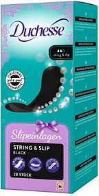 Duchesse Slipeinlagen String & Slip Black, 28 St.
