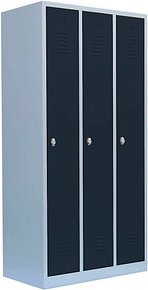 Thumbnail - LÜLLMANN Spind anthrazit, lichtgrau 510138, 3 Schließfächer 88,5 x 50,0 x 180,0 cm