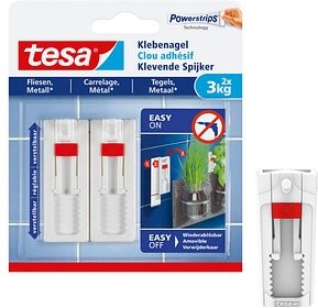 Thumbnail - tesa Powerstrips Klebenägel für max. 3,0 kg, 2,4 x 6,4 cm, 2 St.