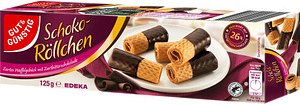 GUT&GÜNSTIG Schoko-Röllchen Zartbitter Kekse 125,0 g