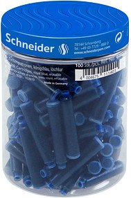 Schneider Tintenpatronen für Füller blau 100 St.