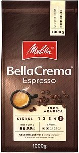 Melitta BellaCrema Espresso Espressobohnen, Arabicabohnen kräftig, 1,0 kg