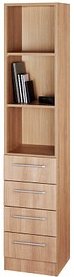 HAMMERBACHER Regalschrank Prokura, V7600/N/N/RE nussbaum 40,6 x 42,0 x 200,4 cm, 1 St.