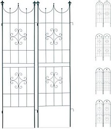 Thumbnail - relaxdays Rankgitter Metall dunkelgrün rechteckig 50,0 x 180,0 cm, 2 St.