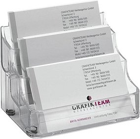 Thumbnail - SIGEL Visitenkartenhalter glasklar, für pro Fach bis zu 70 Visitenkarten