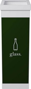 PAPERFLOW Mülleimer 60,0 l weiß, grün, 1 St.