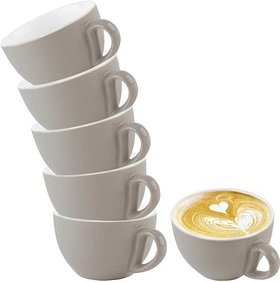 6 APS Cappuccinotasse Snug grau 0,3 l