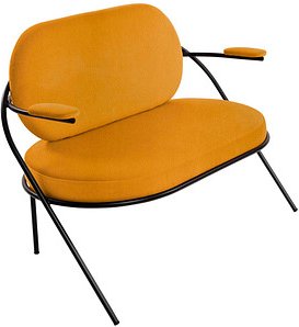 Thumbnail - meet powered by PAPERFLOW 2-Sitzer Sofa SATURNE safran schwarz Kunstleder 118,0 x 73,0 x 88,0 cm, 1 St.