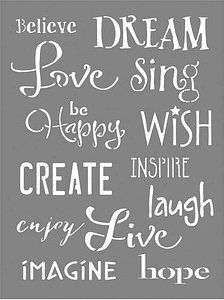 Rayher Dekor-Schablone Inspirationen grau