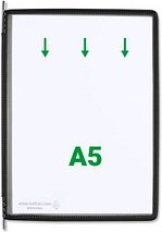 Thumbnail - tarifold Sichttafeln DIN A5 schwarz, Öffnung oben, 20 St.