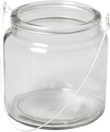 Thumbnail - Rayher Windlicht transparent mit Henkel Ø unten 10,0 cm, Öffnung 7,5 cm, 1 St.