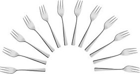 Amefa Kuchengabeln Dante silber satiniert, 12 St.