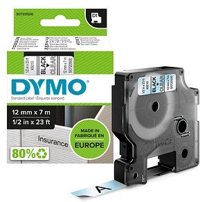 Thumbnail - DYMO Schriftband D1 45010 S0720500, 12 mm schwarz auf transparent, 1 St.