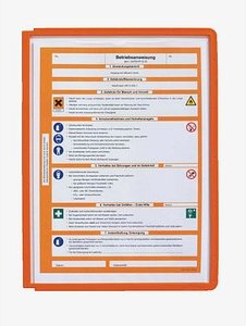 DURABLE Sichttafeln SHERPA® PANEL DIN A4 orange, Öffnung oben, 5 St.