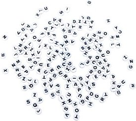 Rayher Buchstabenperlen weiß/schwarz