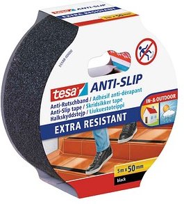 tesa Anti-Rutsch-Band Extra Resistant schwarz 50,0 mm x 5,0 m