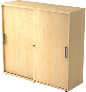 HAMMERBACHER Schiebetürenschrank Unni SE1, V1753S/3/3/SG ahorn 2 Fachböden 120,0 x 40,0 x 110,0 cm