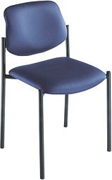 Thumbnail - Nowy Styl Besucherstühle Quad blau Leder, 4 St.